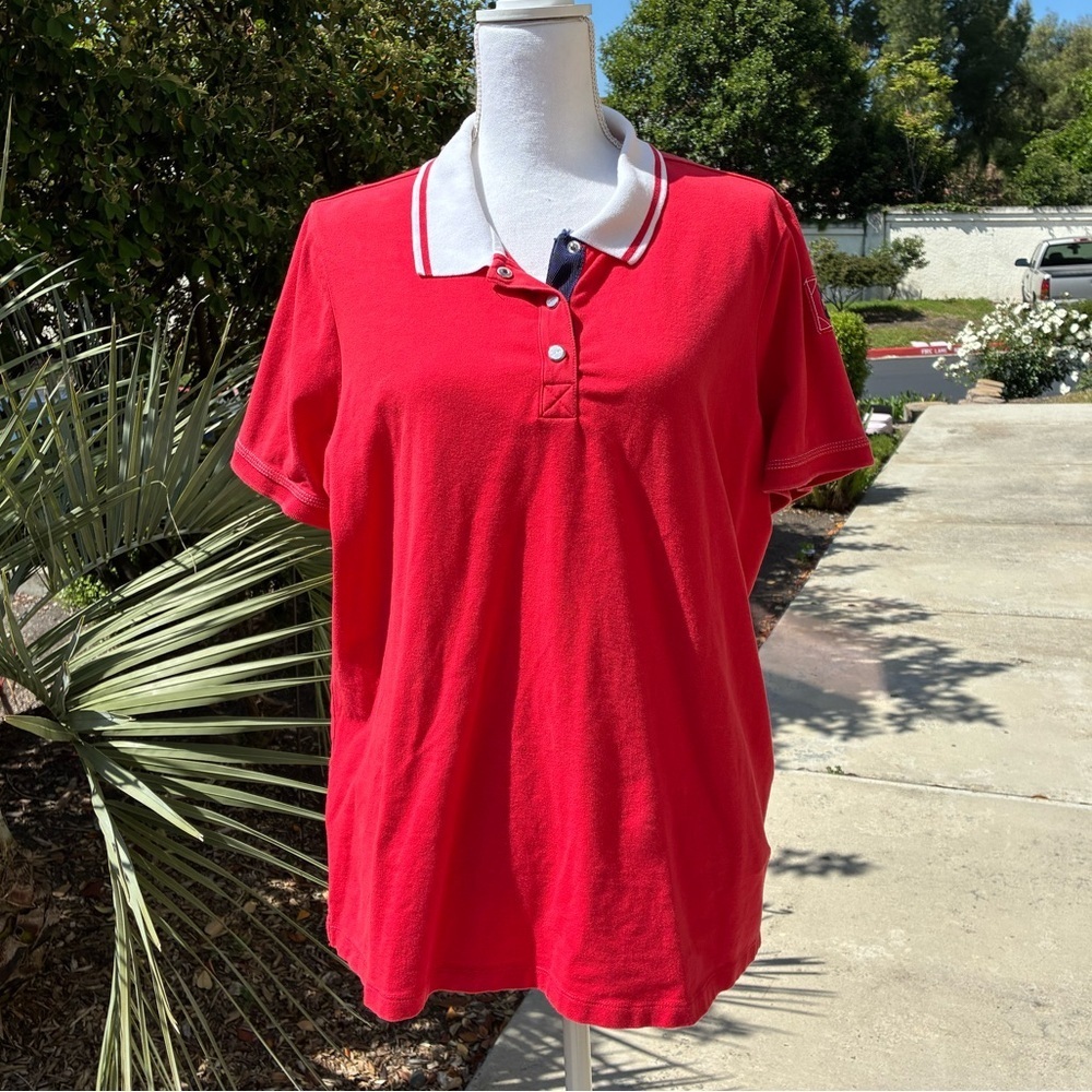 Vintage L-RL Lauren Active by Ralph Lauren Red Polo Shirt 1X